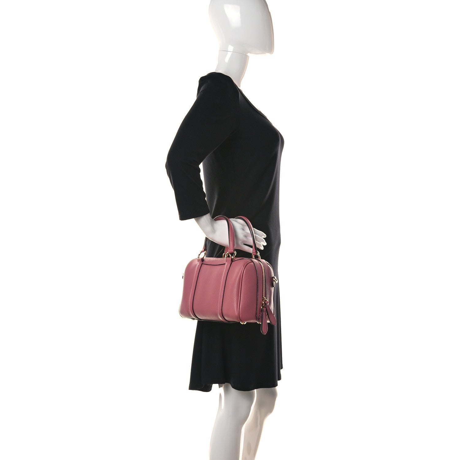 Burberry Derby Calfskin Small Alchester Bowling Bag Mauve Pink 2 of 11