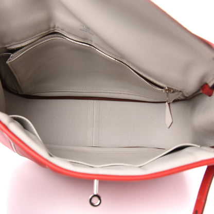 Hermes Swift Evercolor Sac Berline 28 Vermillion Gris Perle 5 of 14
