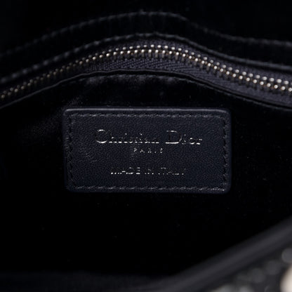 Christian Dior Satin Crystal Cannage Mini Lady Dior Navy 6 of 7