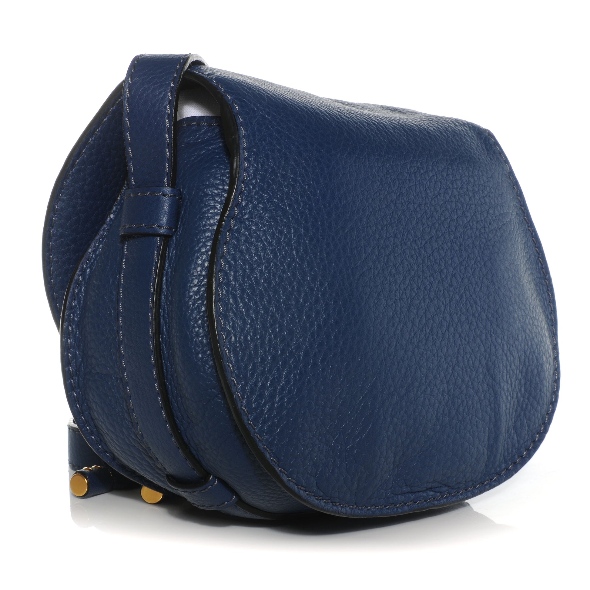 Chloe Calfskin Mini Marcie Round Crossbody Bag Royal Navy 3 of 8