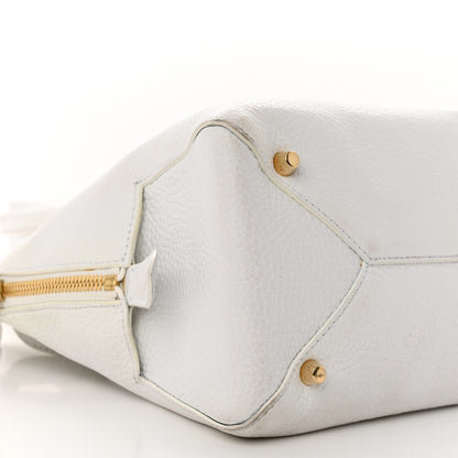 Burberry London Grainy Calfskin Small Greenwood Bowling Bag White 10 of 22