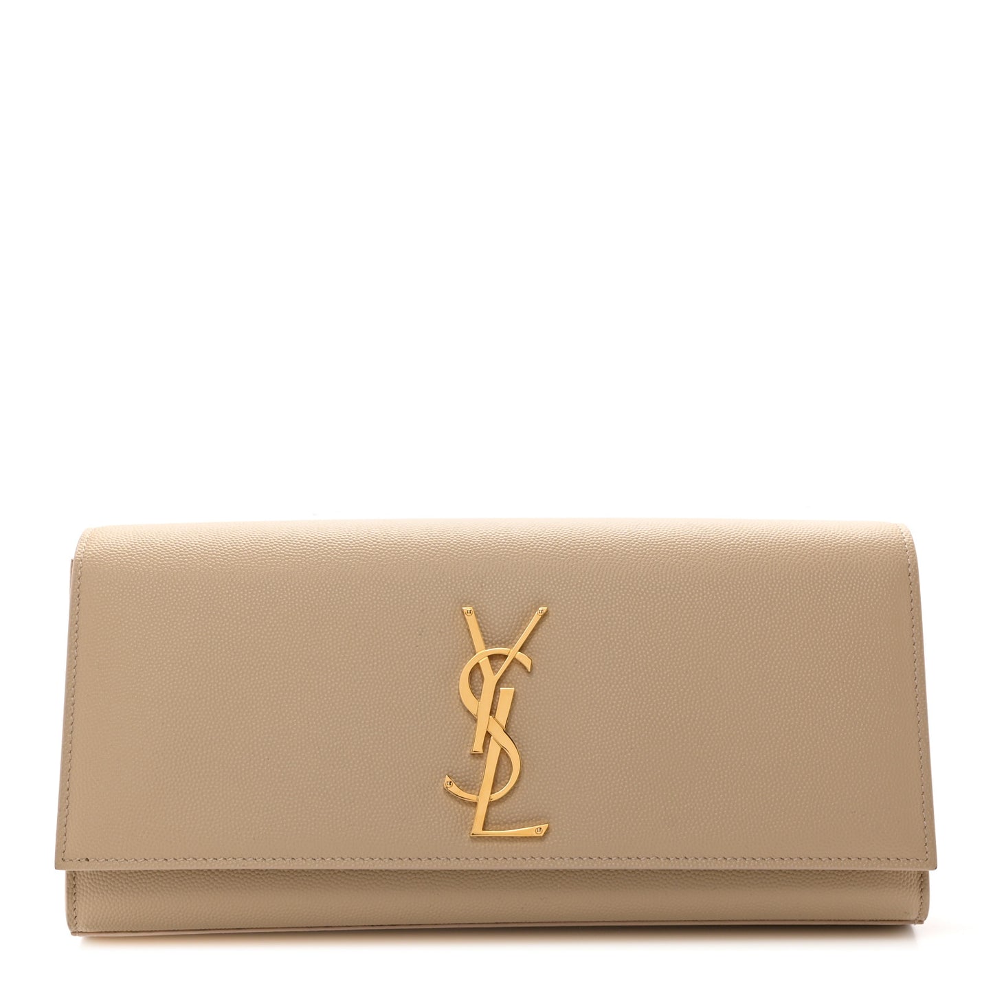 Grain De Poudre Classic Monogram Cassandre Clutch Nude Powder