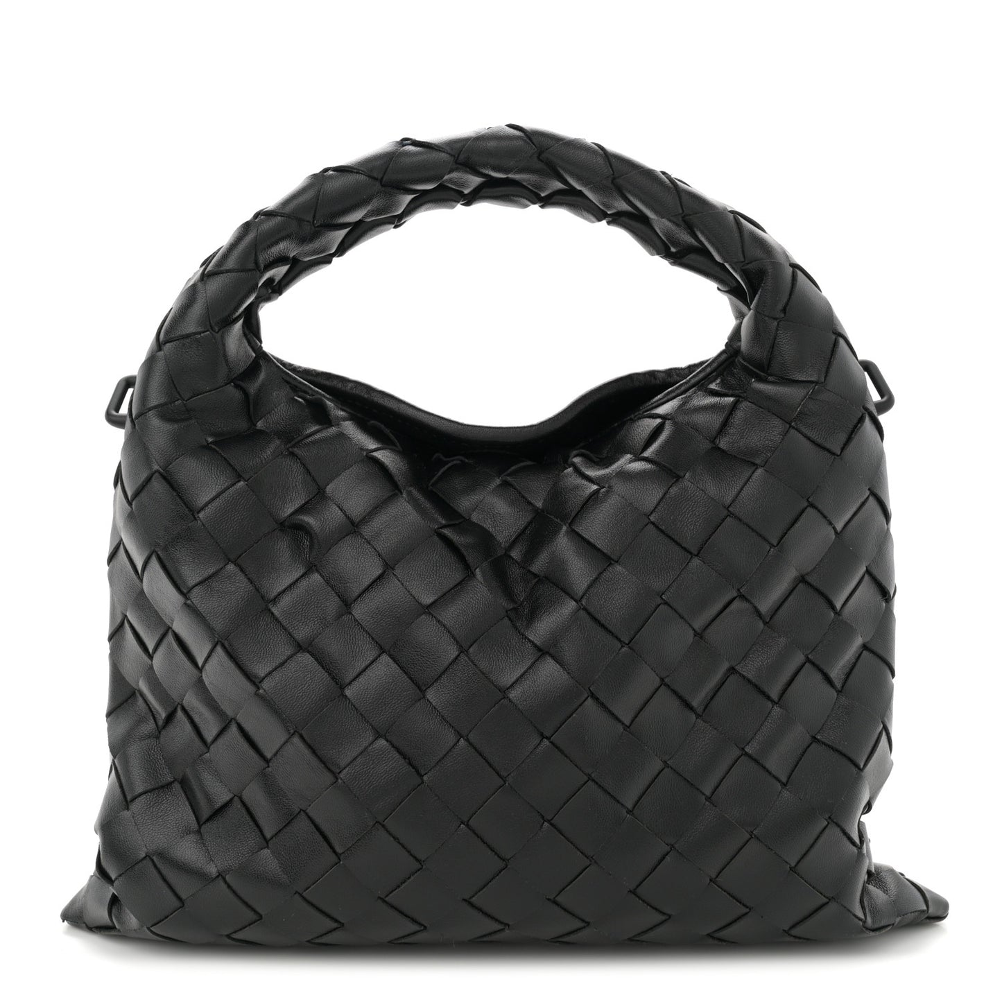 Calfskin Intrecciato Mini Hop Black