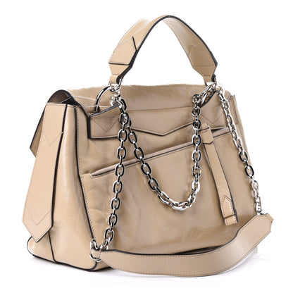 Givenchy Creased Patent Calfskin Medium ID Flap Dune 2 of 4