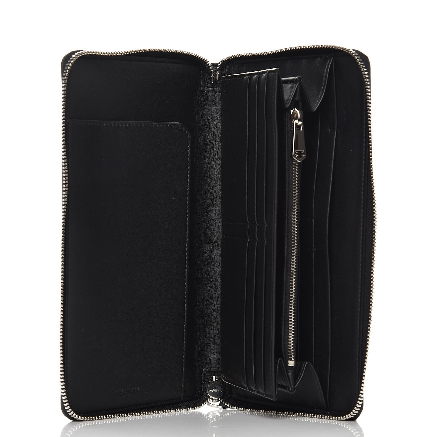 Canvas Jaguar Floral Print Travel Zipped Wallet Black