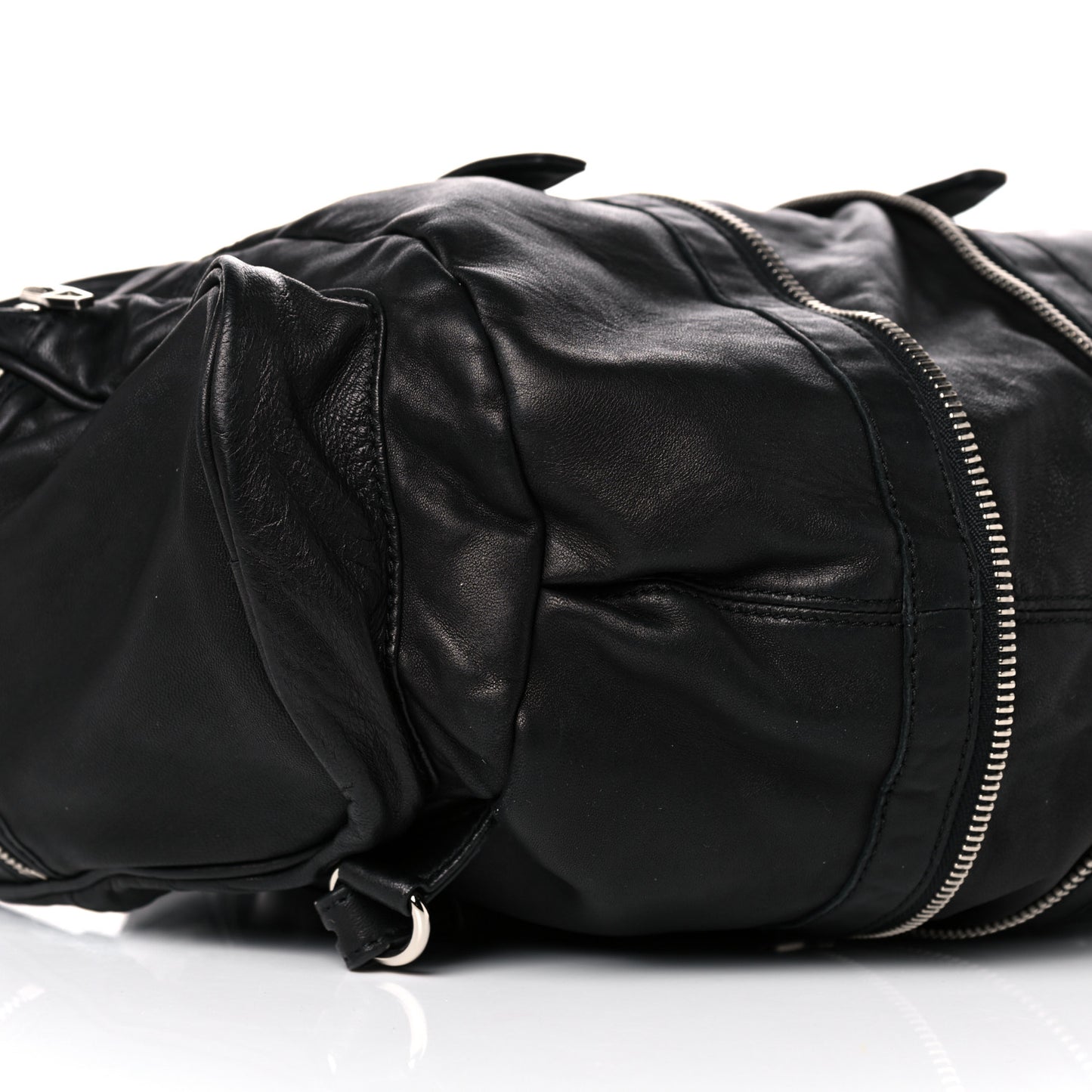 Lambskin Marti Backpack Bag Washed Black Rhodium Hardware