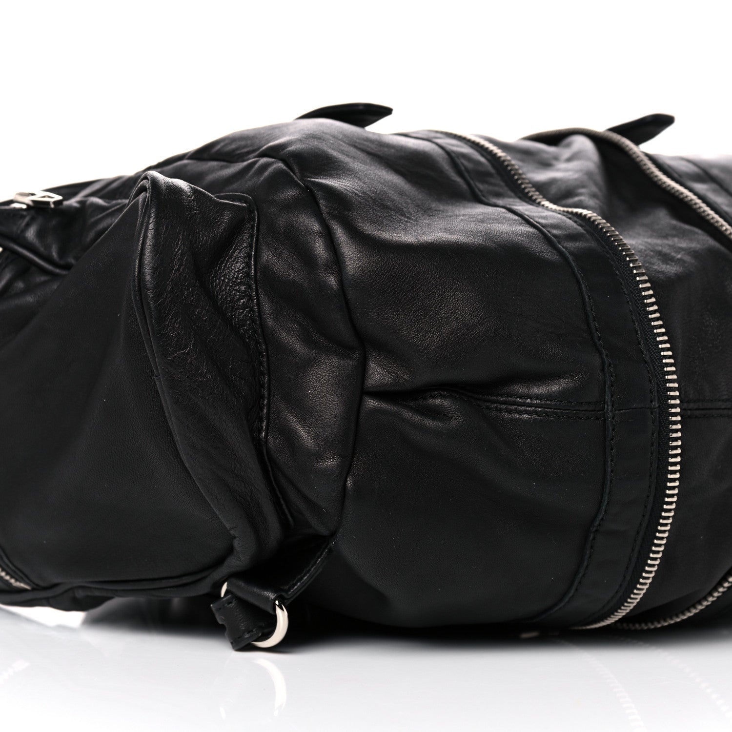 Alexander Wang Lambskin Marti Backpack Bag Washed Black Rhodium Hardware 8 of 9