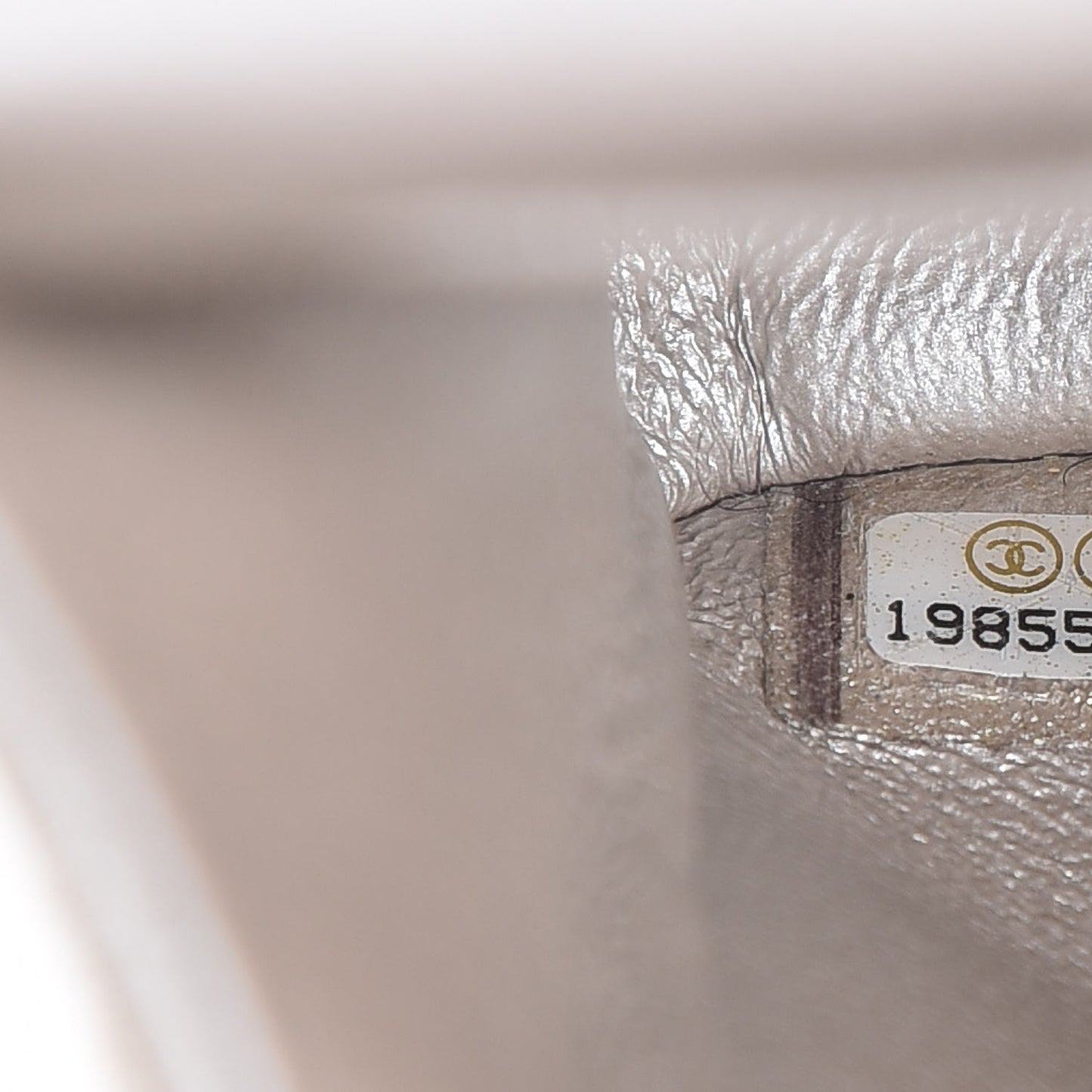 Iridescent Calfskin Medium Double Flap Light Gold