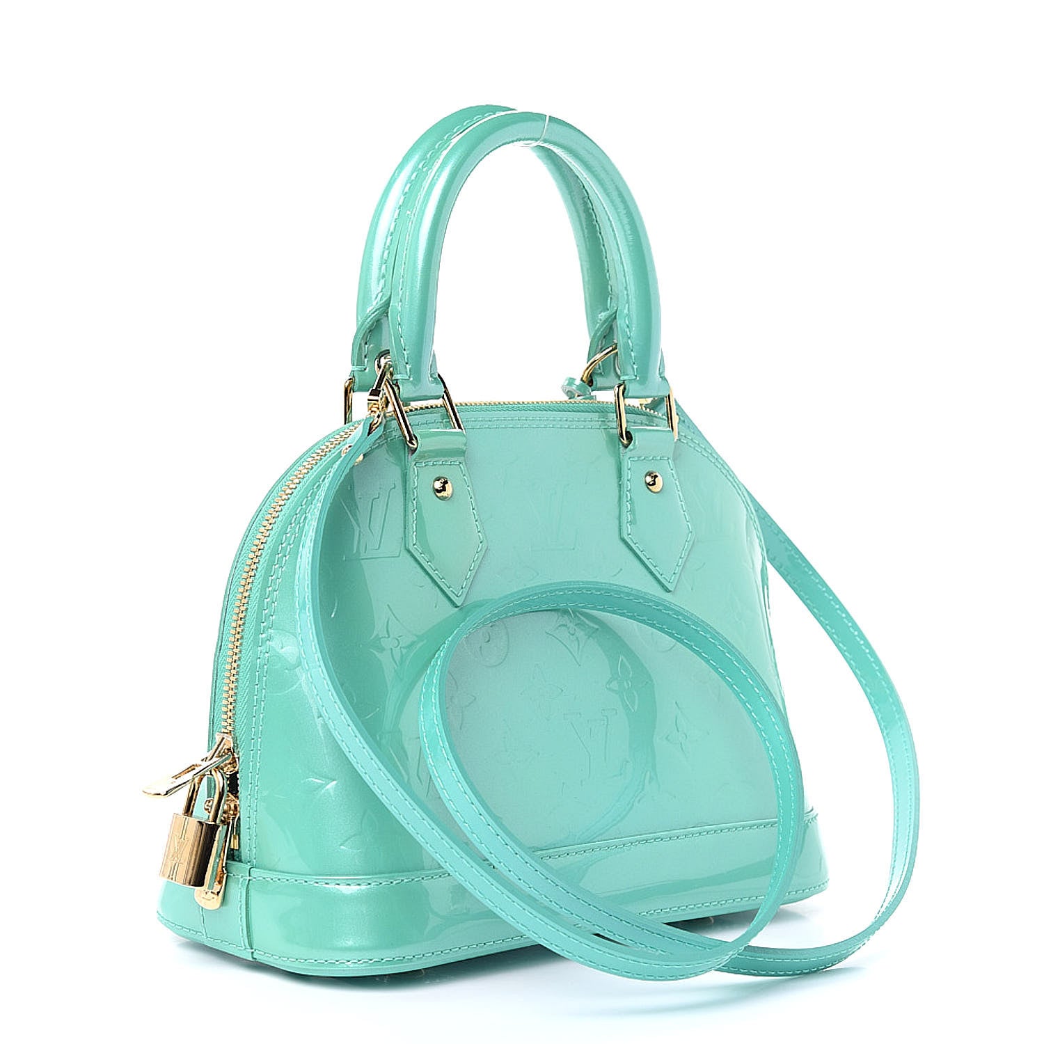 Louis Vuitton Vernis Alma BB Blue Lagon 3 of 9