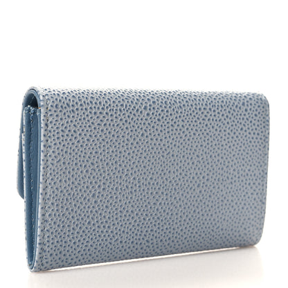 Chanel Caviar Timeless CC Card Holder Light Blue 3 of 9