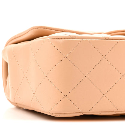 Chanel Lambskin Quilted Mini Rectangular Flap Beige 9 of 11