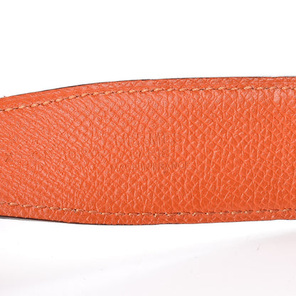 Hermes Epsom Swift 32mm H Belt Strap 85 Orange Craie 3 of 8