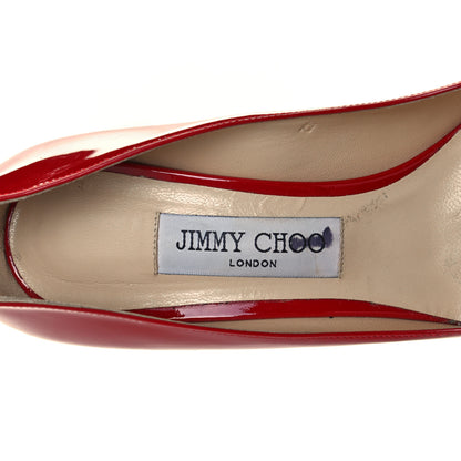 Jimmy Choo Patent Romy 85 Pumps 38 Red 9 of 10