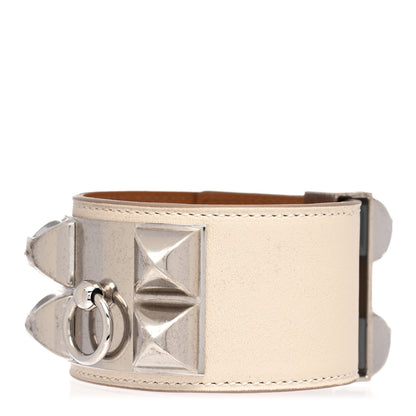 Hermes Swift Collier De Chien CDC Bracelet L Craie 1 of 7