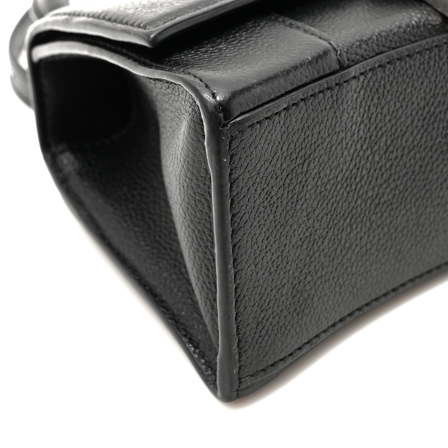 Balenciaga Grained Calfskin Hourglass Top Handle Bag XS Black 8 of 9