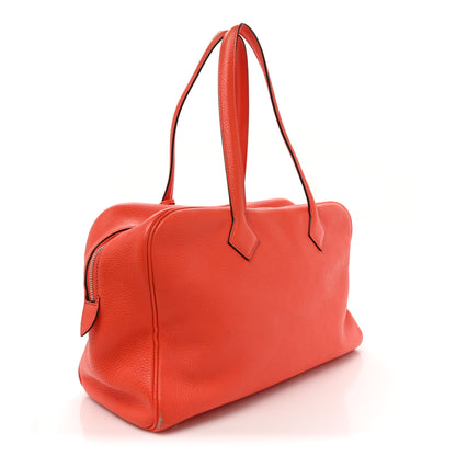 Hermes Taurillon Clemence Victoria II 35 Orange Poppy 3 of 15