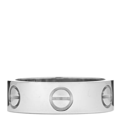 Cartier 18K White Gold 5.5mm LOVE Ring 51 5.75 3 of 4