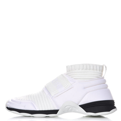 Chanel Stretch Fabric CC Sneakers 39 White 1 of 10
