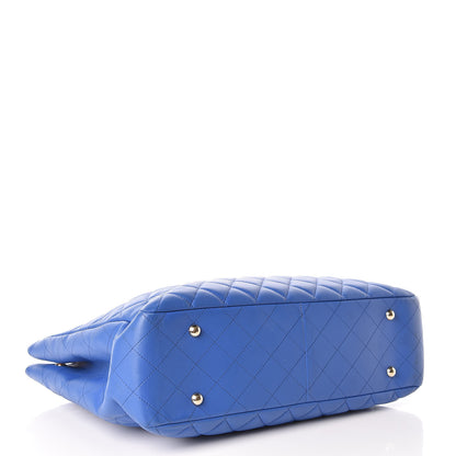 Chanel Calfskin Quilted Timeless Tote Blue 4 of 11