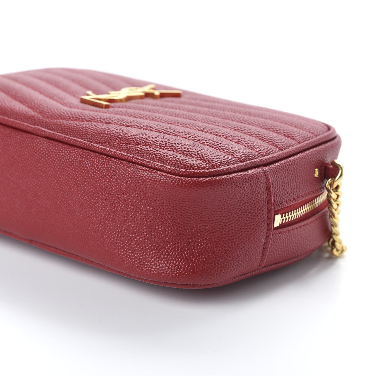 Grain De Poudre Matelasse Monogram Mini Lou Camera Bag Eros Red