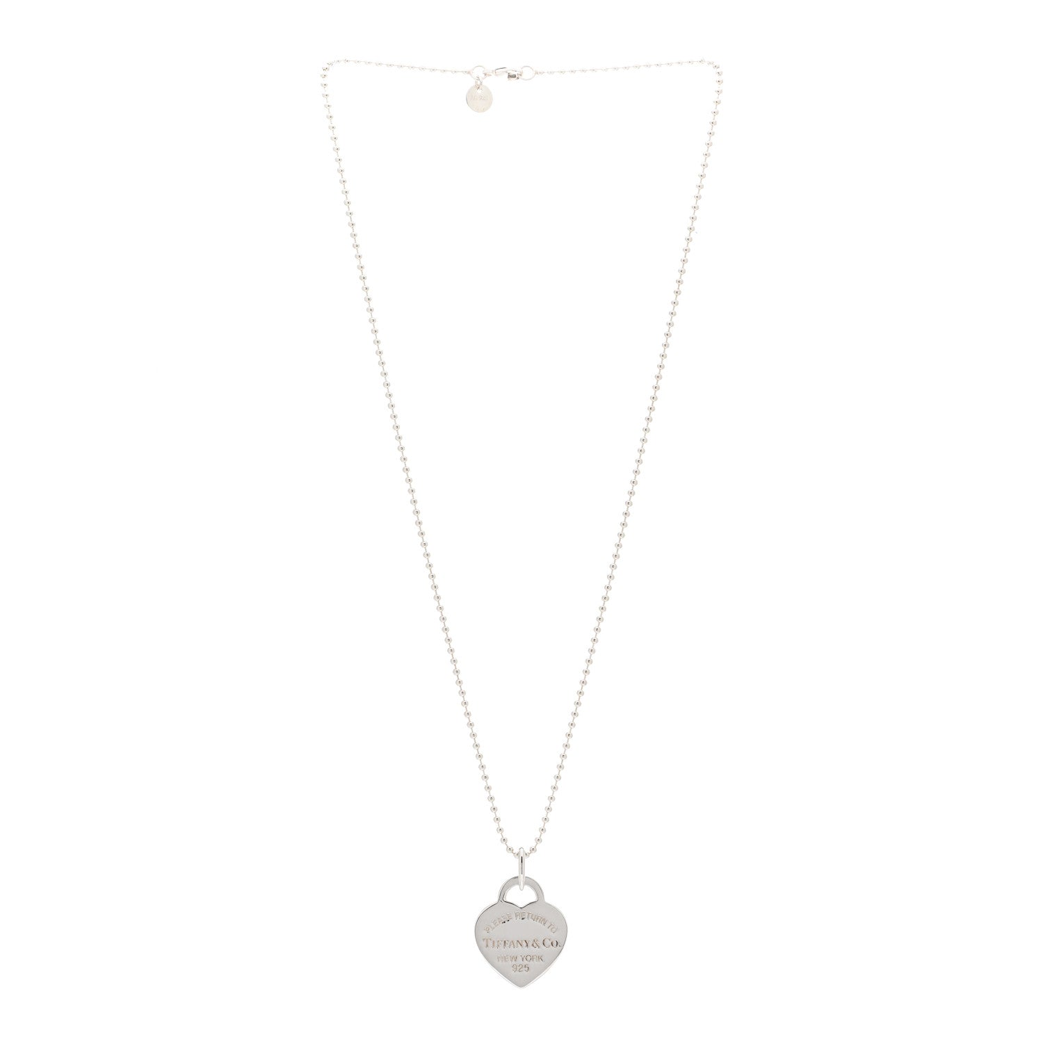 Tiffany Sterling Silver Medium Return To Tiffany Heart Pendant Necklace 3 of 4