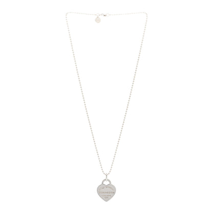 Tiffany Sterling Silver Medium Return To Tiffany Heart Pendant Necklace 3 of 4