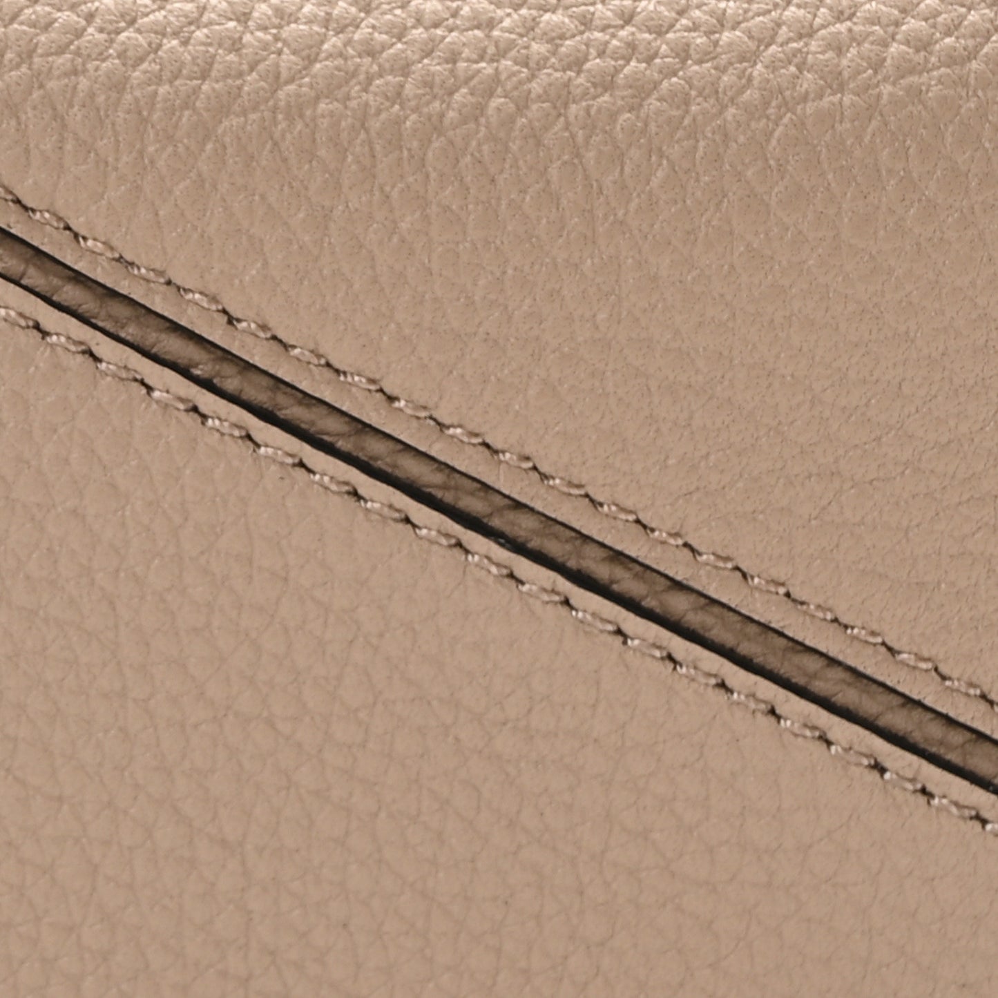 Grained Calfskin Small Puzzle Bag Sand