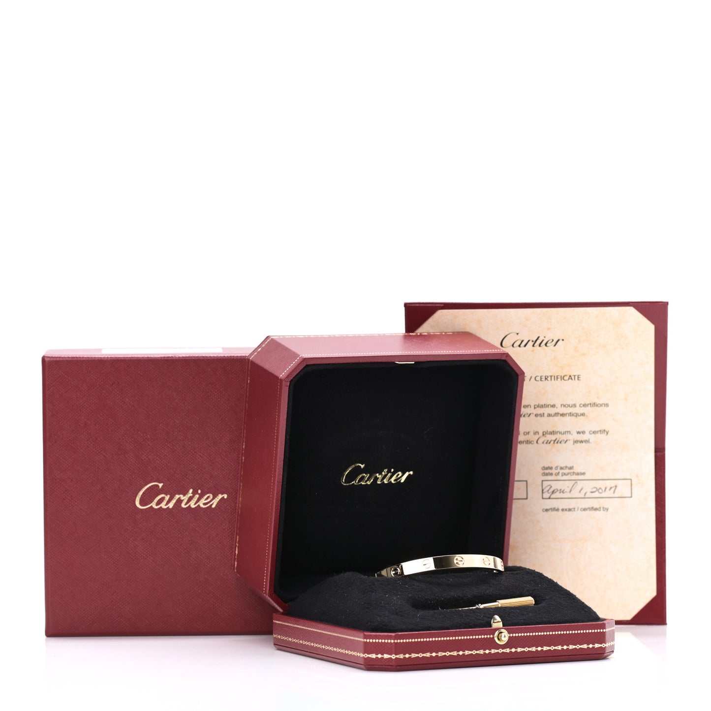 18K Yellow Gold LOVE Bracelet 17