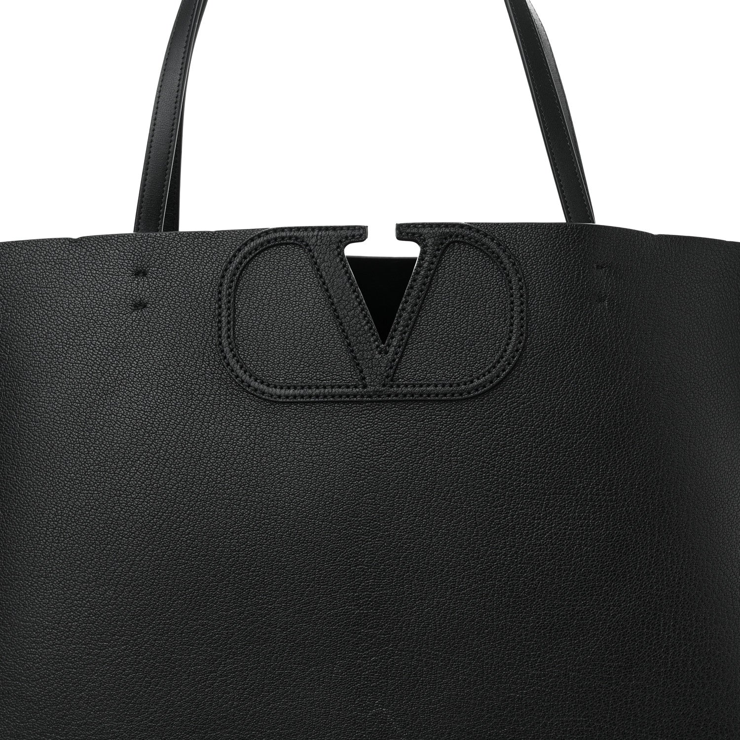 Valentino Garavani Calfskin Large Vlogo Tote Black 7 of 9