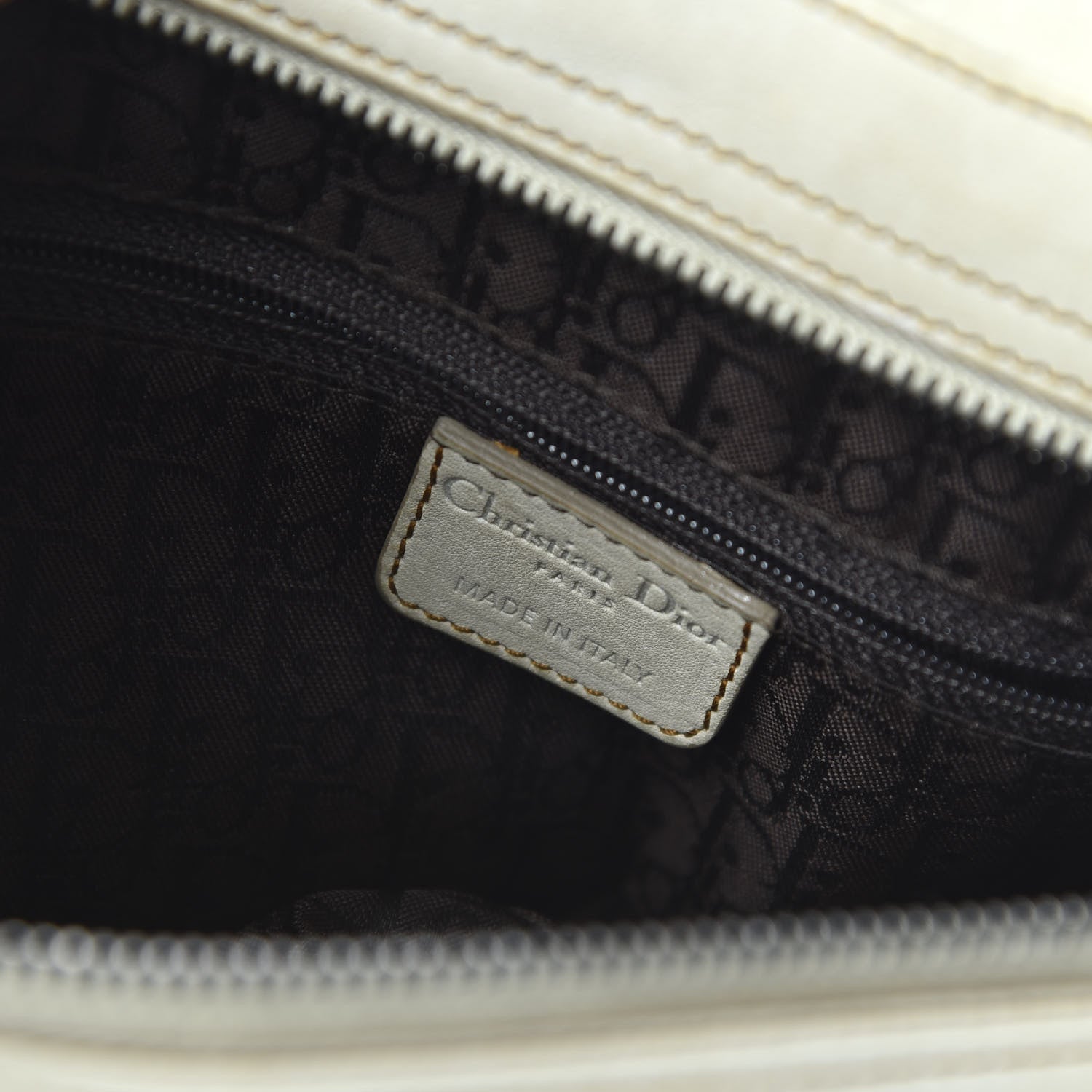 Christian Dior Calfskin Gaucho Double Saddle Bag Ivory 8 of 11