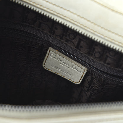Christian Dior Calfskin Gaucho Double Saddle Bag Ivory 8 of 11