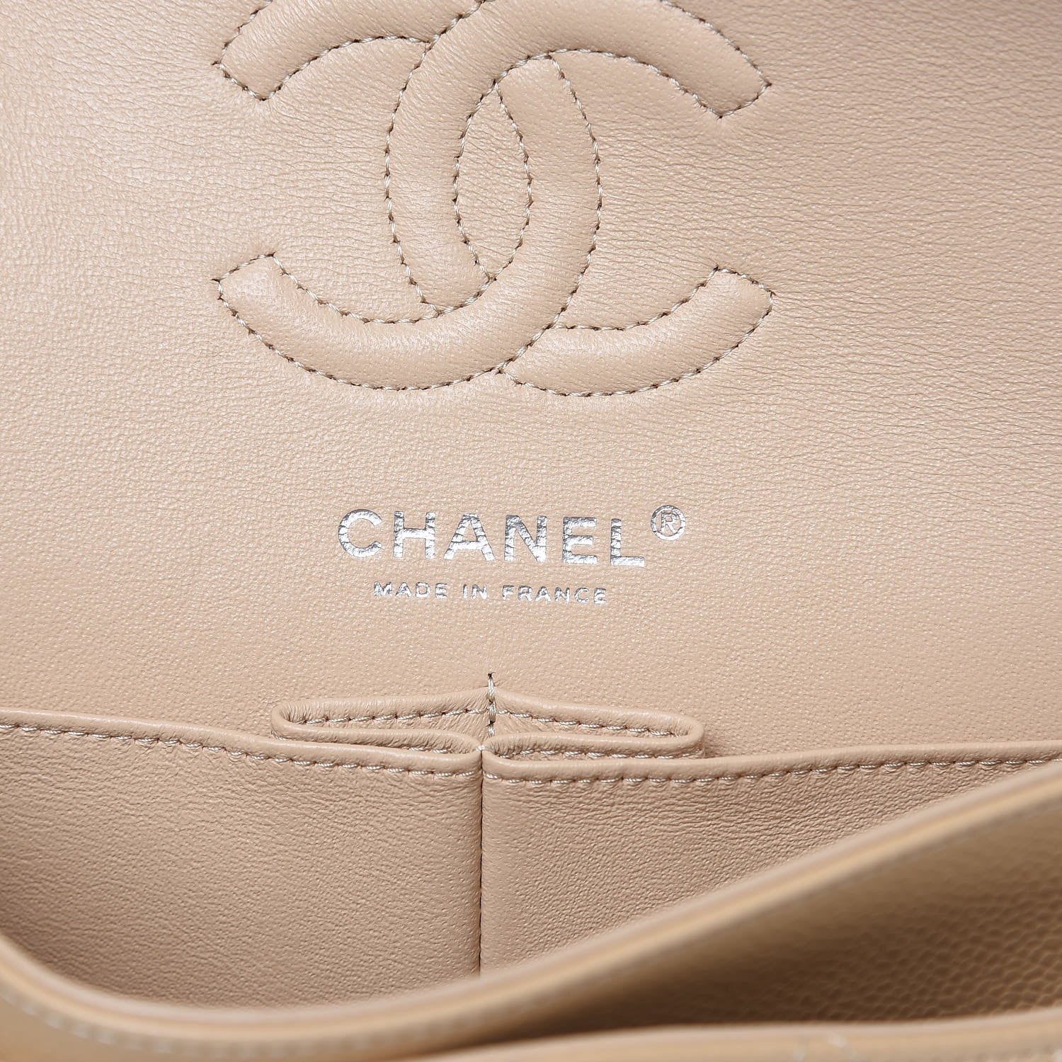 Chanel Caviar Quilted Small Double Flap Beige 6 of 10