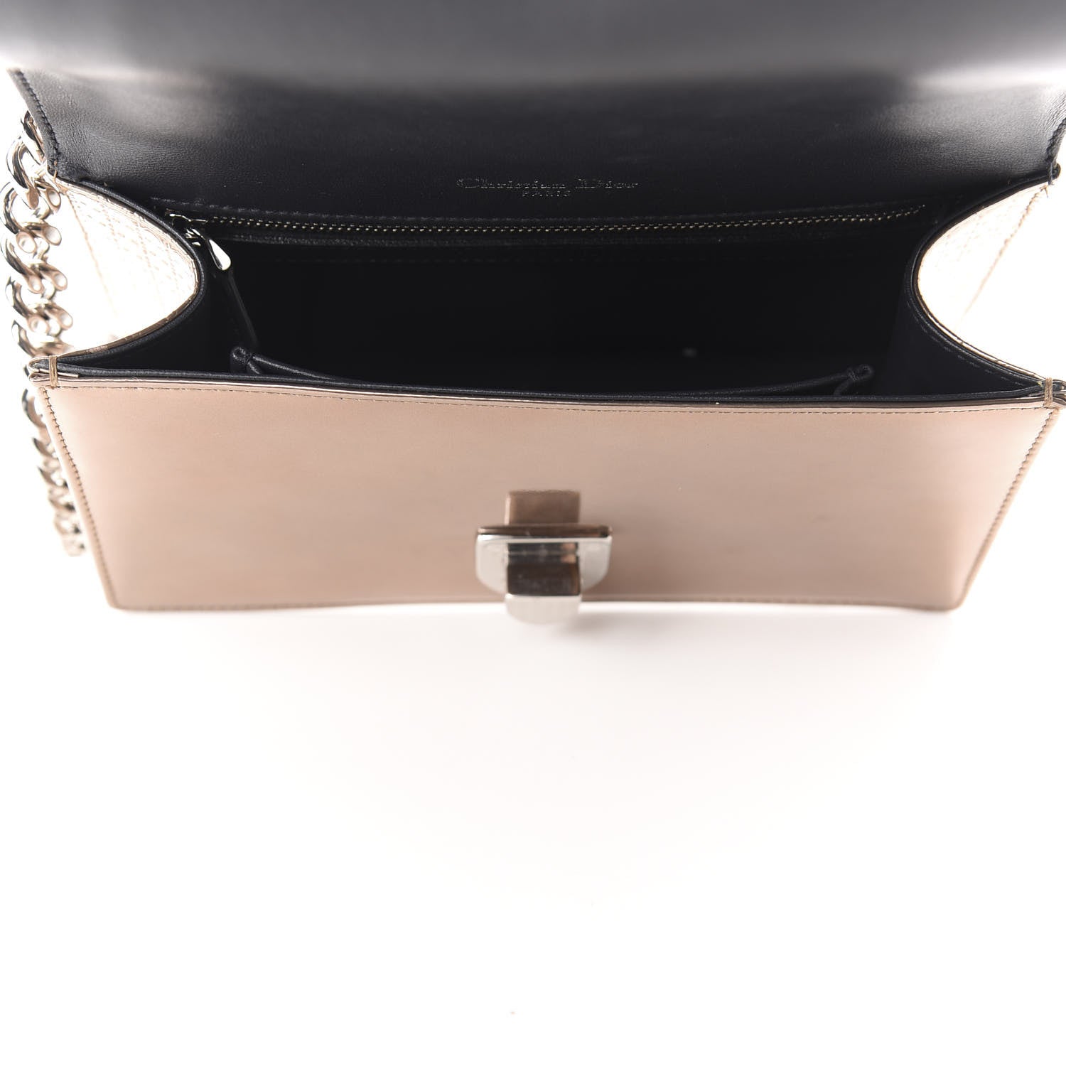Christian Dior Metallic Patent Micro-Cannage Small Diorama Flap Bag Hyper Pink 5 of 14