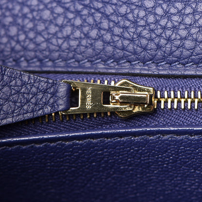Hermes Taurillon Clemence Kelly Retourne 28 Bleu Encre 26 of 41