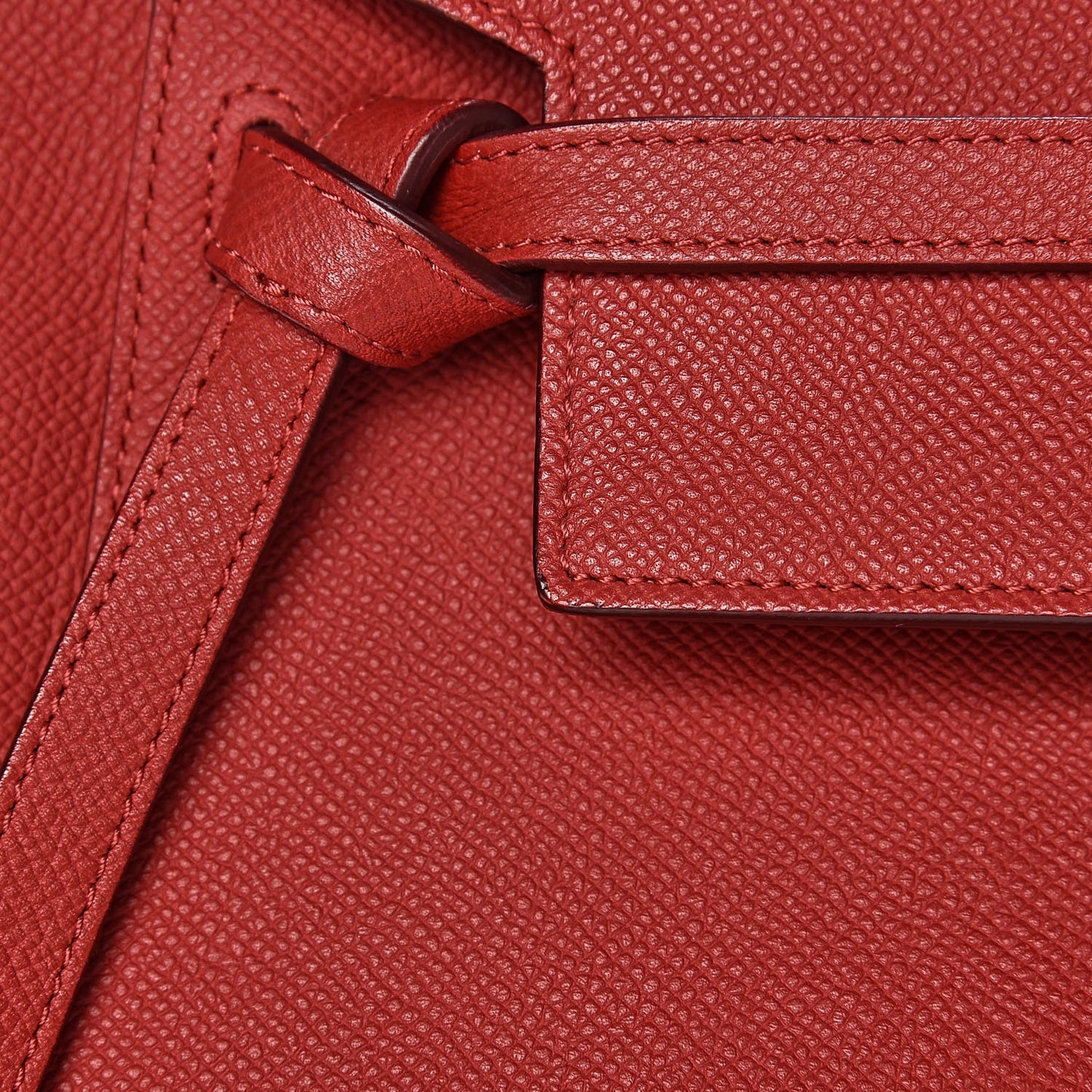 Grained Calfskin Mini Belt Bag Coquelicot