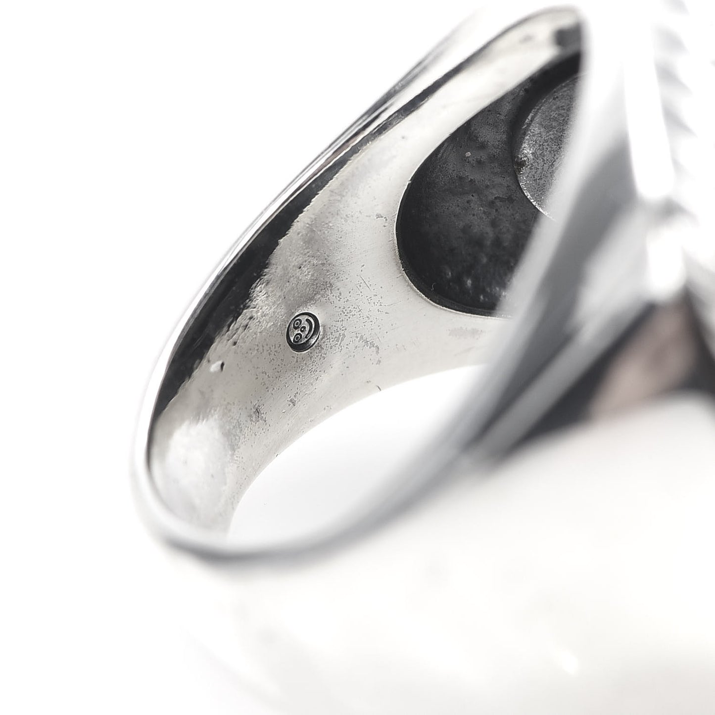 Sterling Silver Black Onyx 20mm Albion Statement Ring 57 8