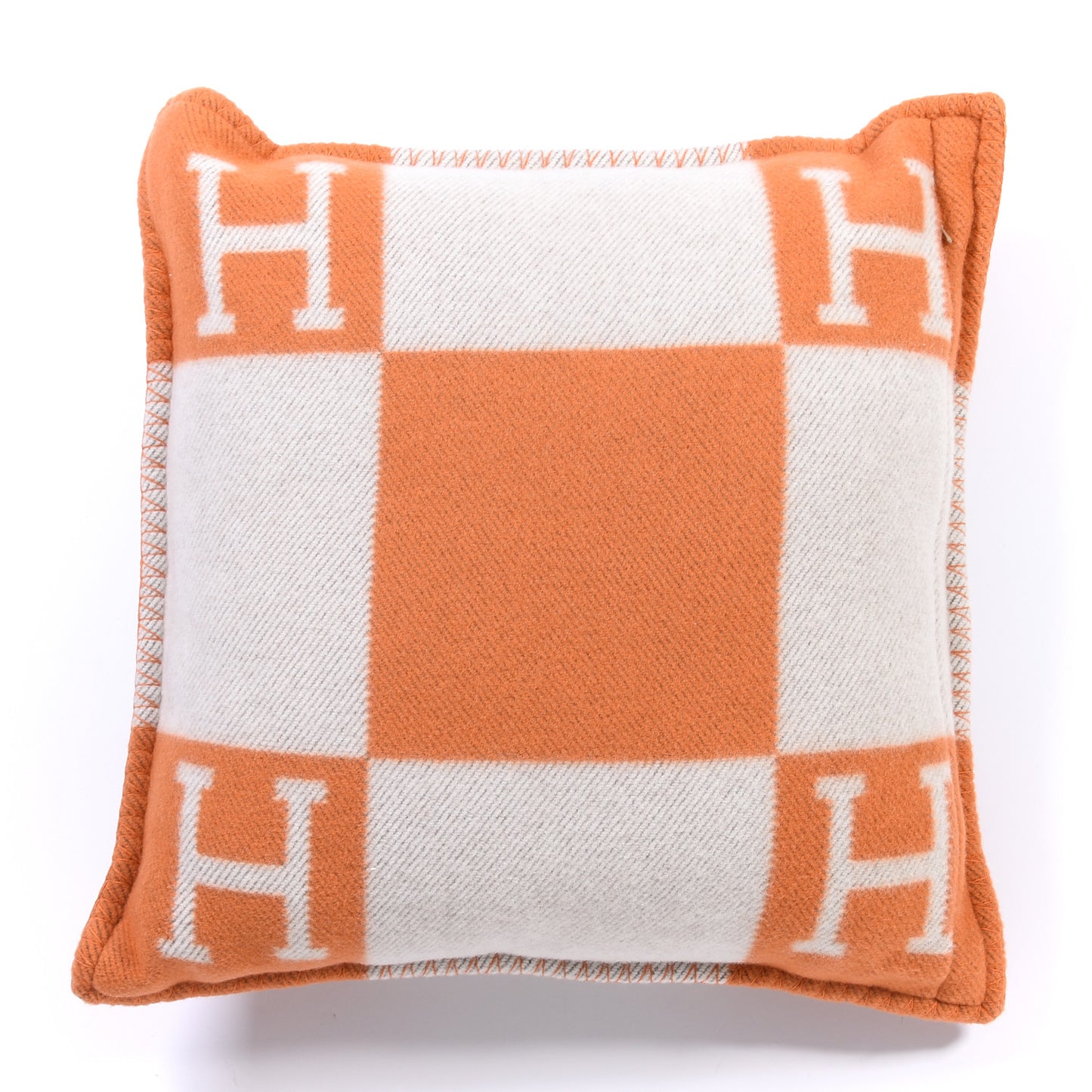 Wool Cashmere Avalon Pillow PM Ecru Potiron