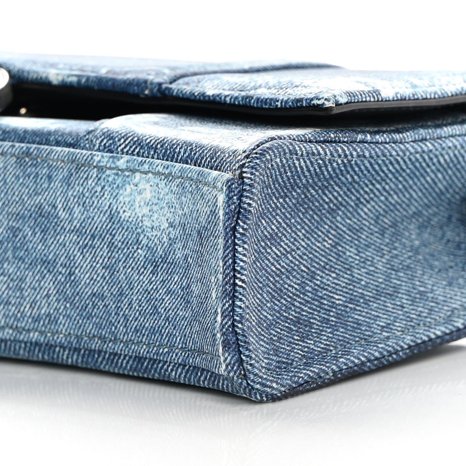 Balenciaga Nappa Denim Printed Hourglass Chain Bag Denim Blue 9 of 13
