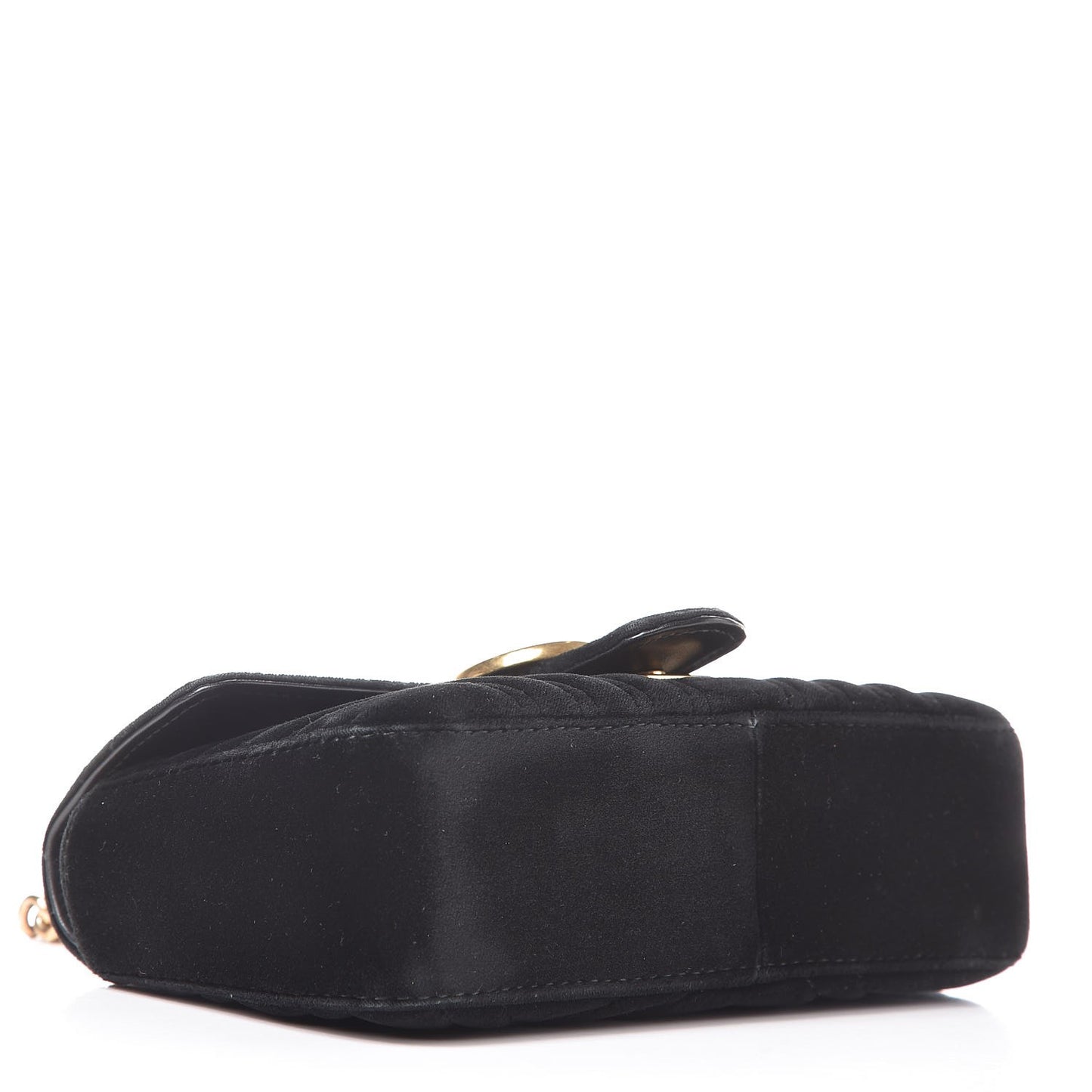 Velvet Matelasse Mini GG Marmont Shoulder Bag Black