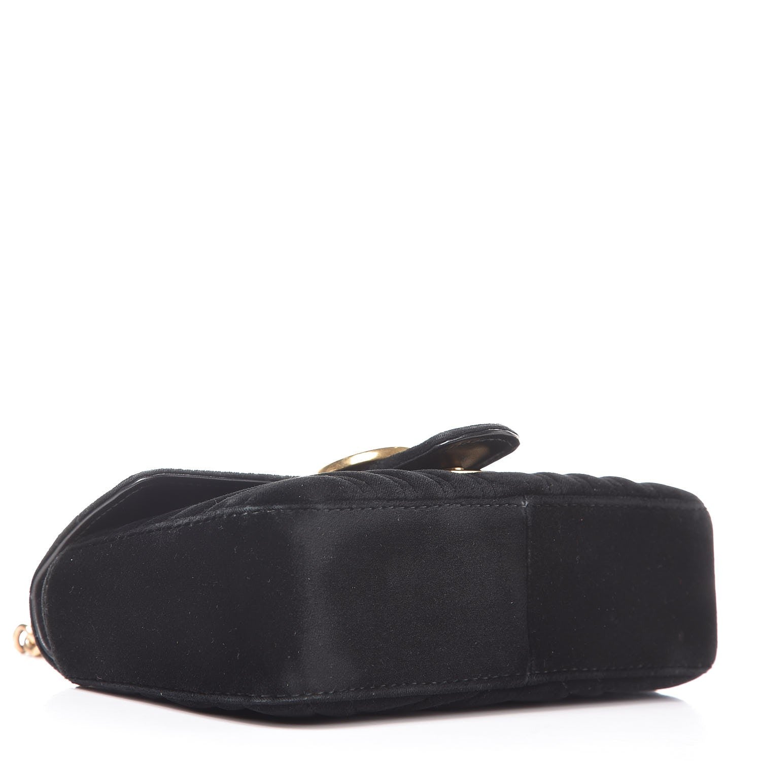 Gucci Velvet Matelasse Mini GG Marmont Shoulder Bag Black 4 of 8