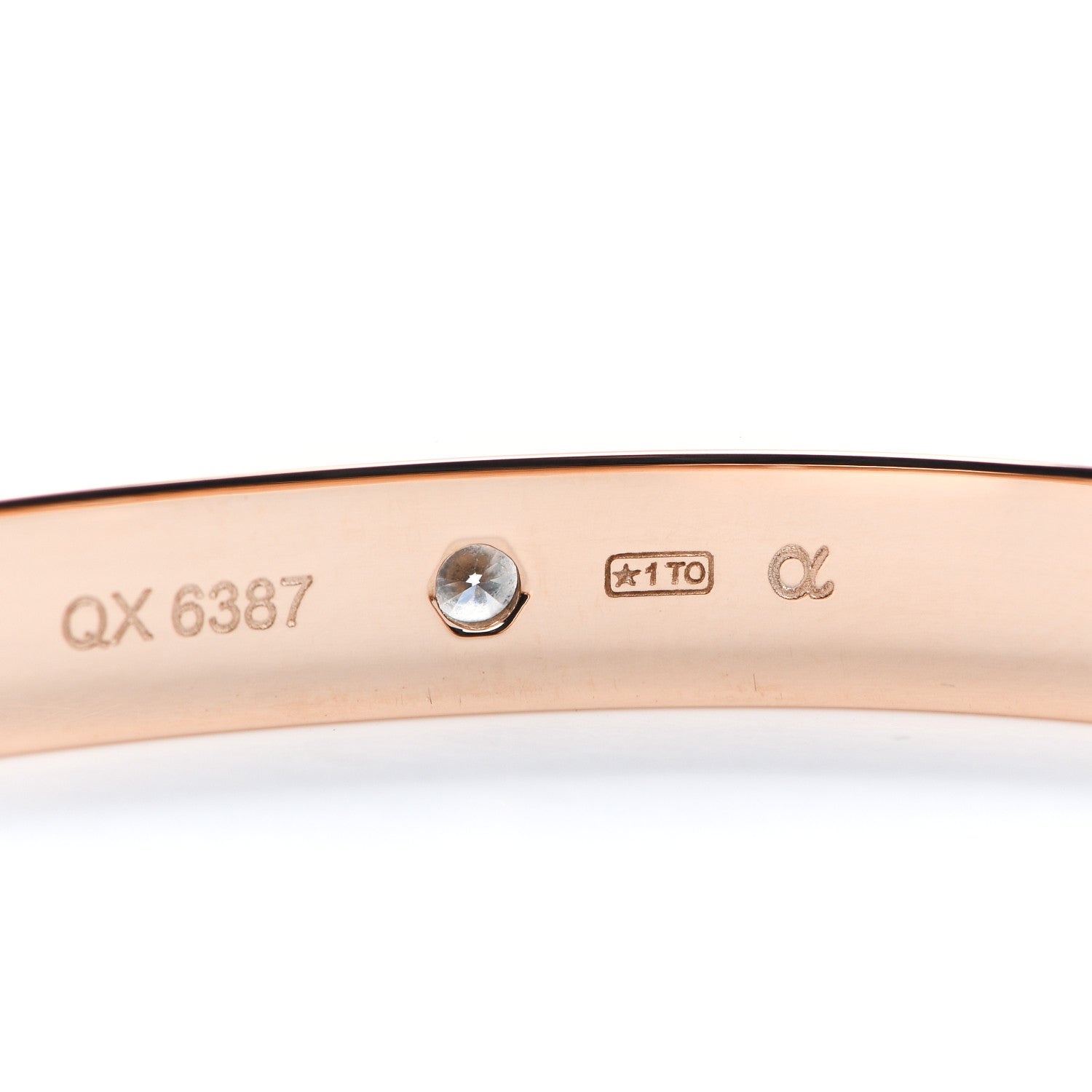 Cartier 18K Pink Gold 4 Diamond LOVE Bracelet 18 6 of 6