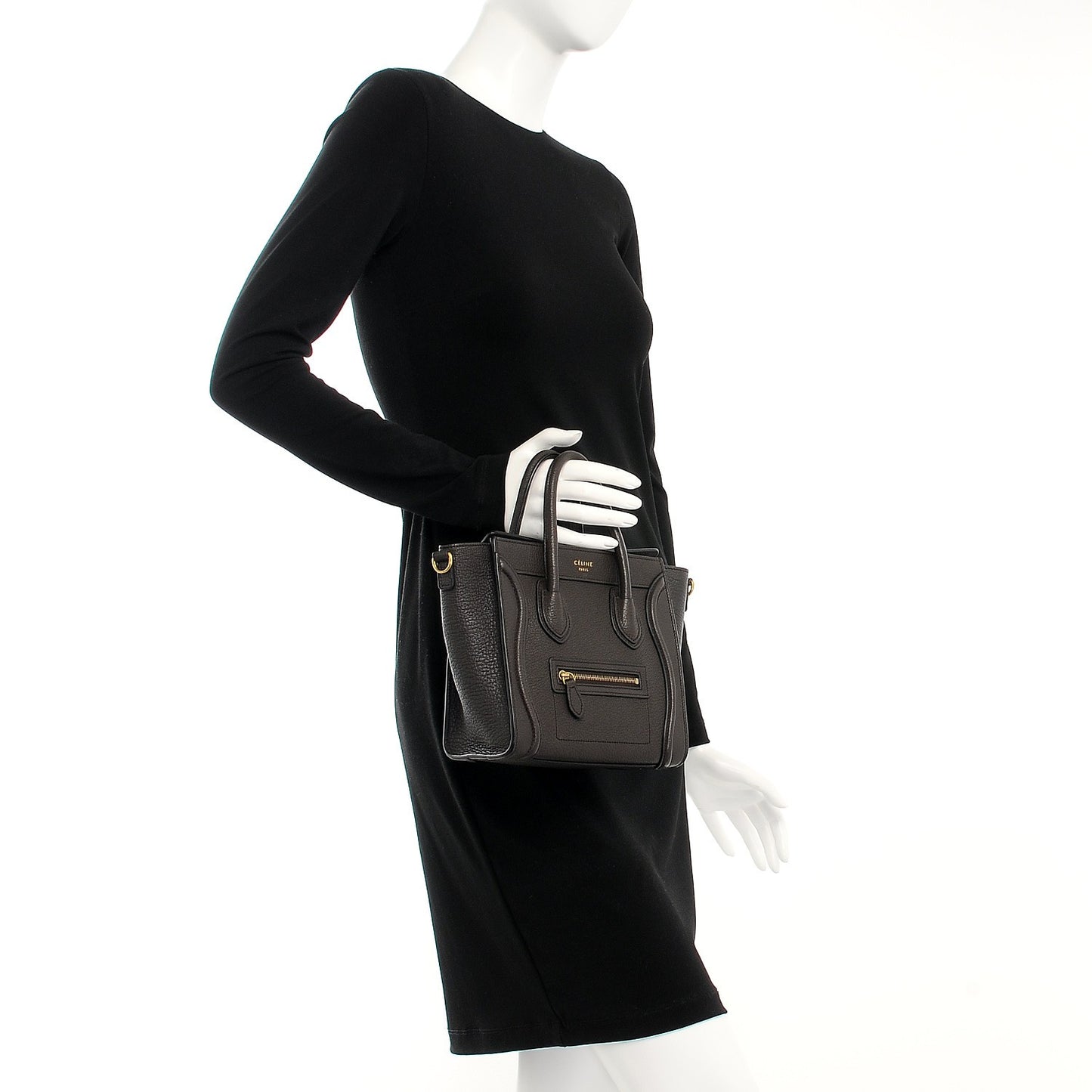 Goatskin Nano Luggage Dark Taupe