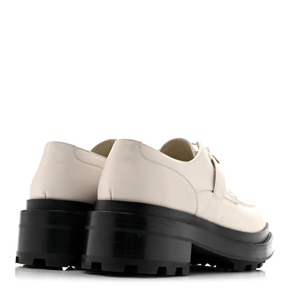Hermes Glossed Calfskin First Derby 36.5 Beige Glaise 5 of 12