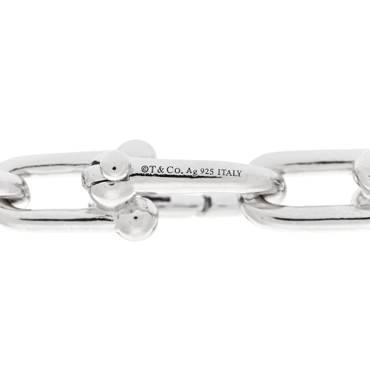 Tiffany Sterling Silver HardWear Graduated Link Necklace 4 of 4