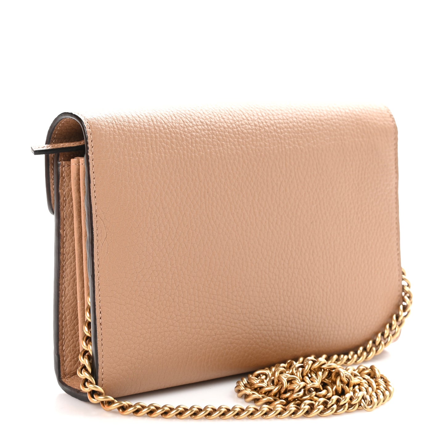 Cellarius Calfskin GG Marmont Chain Wallet Rosy Phard