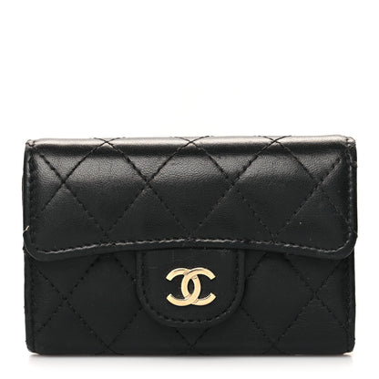 Chanel Lambskin Quilted 4 Key Holder Black 1 of 13