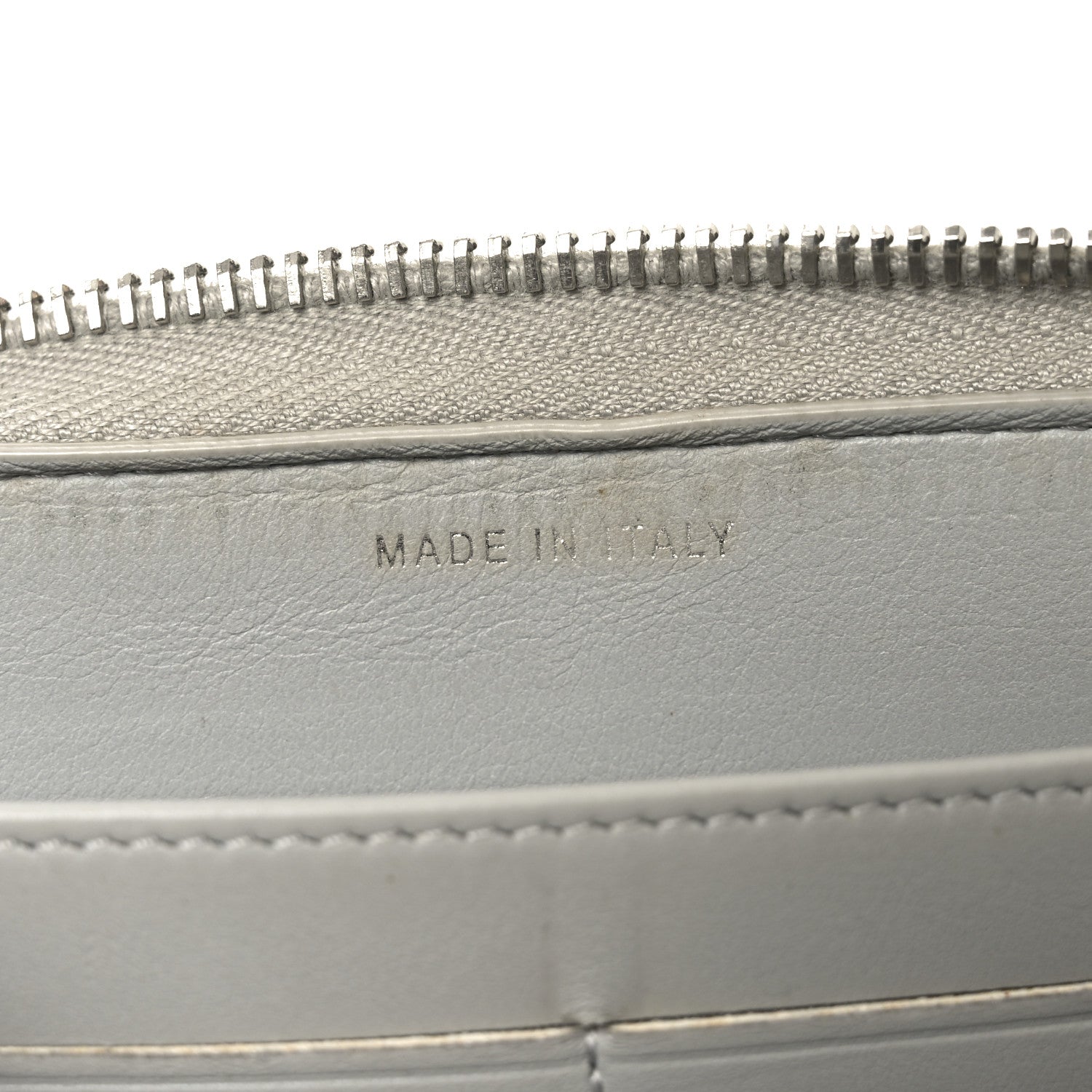 Chanel Canvas Deauville Zip Around Wallet Grey 7 of 10