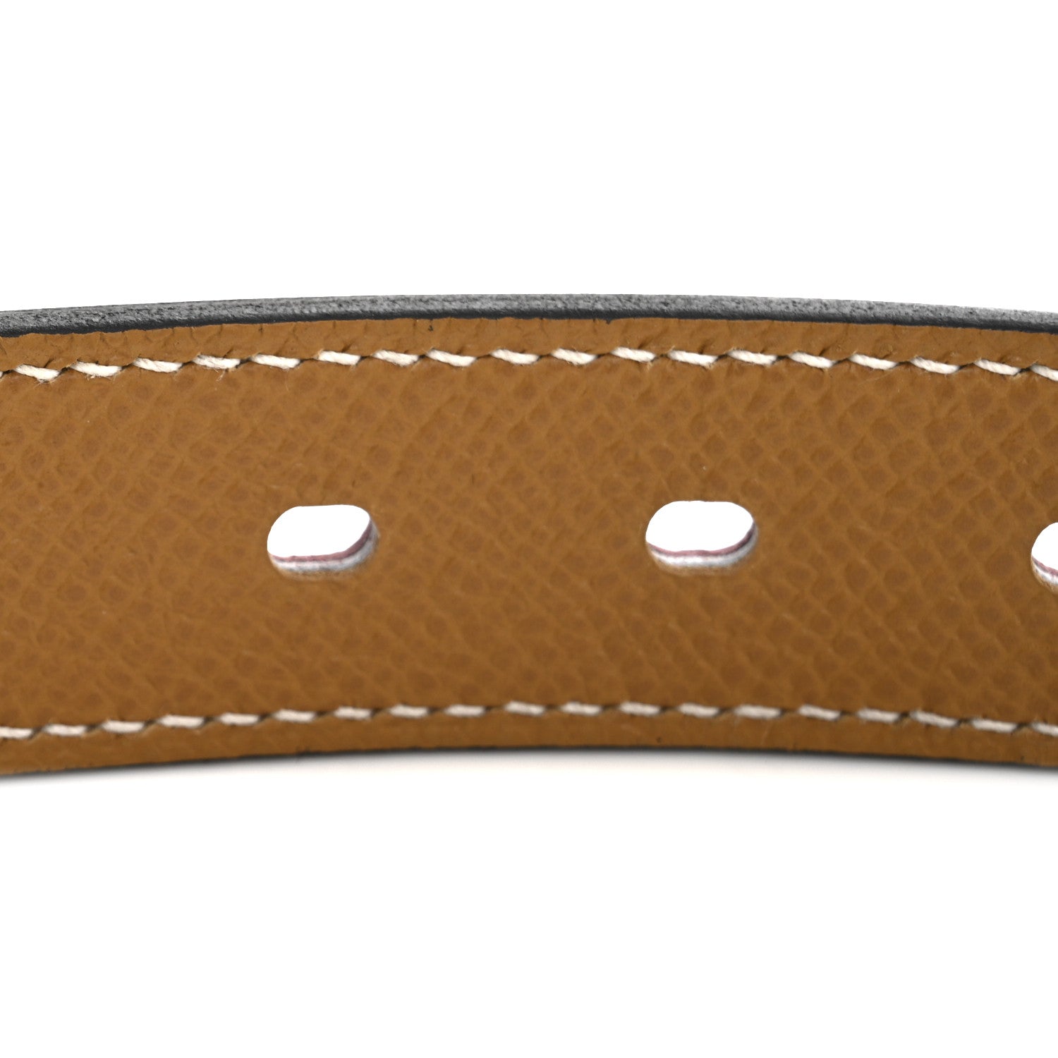 Hermes Epsom Tresse Dog Collar L Rouge Sellier Nata Sesame 5 of 7
