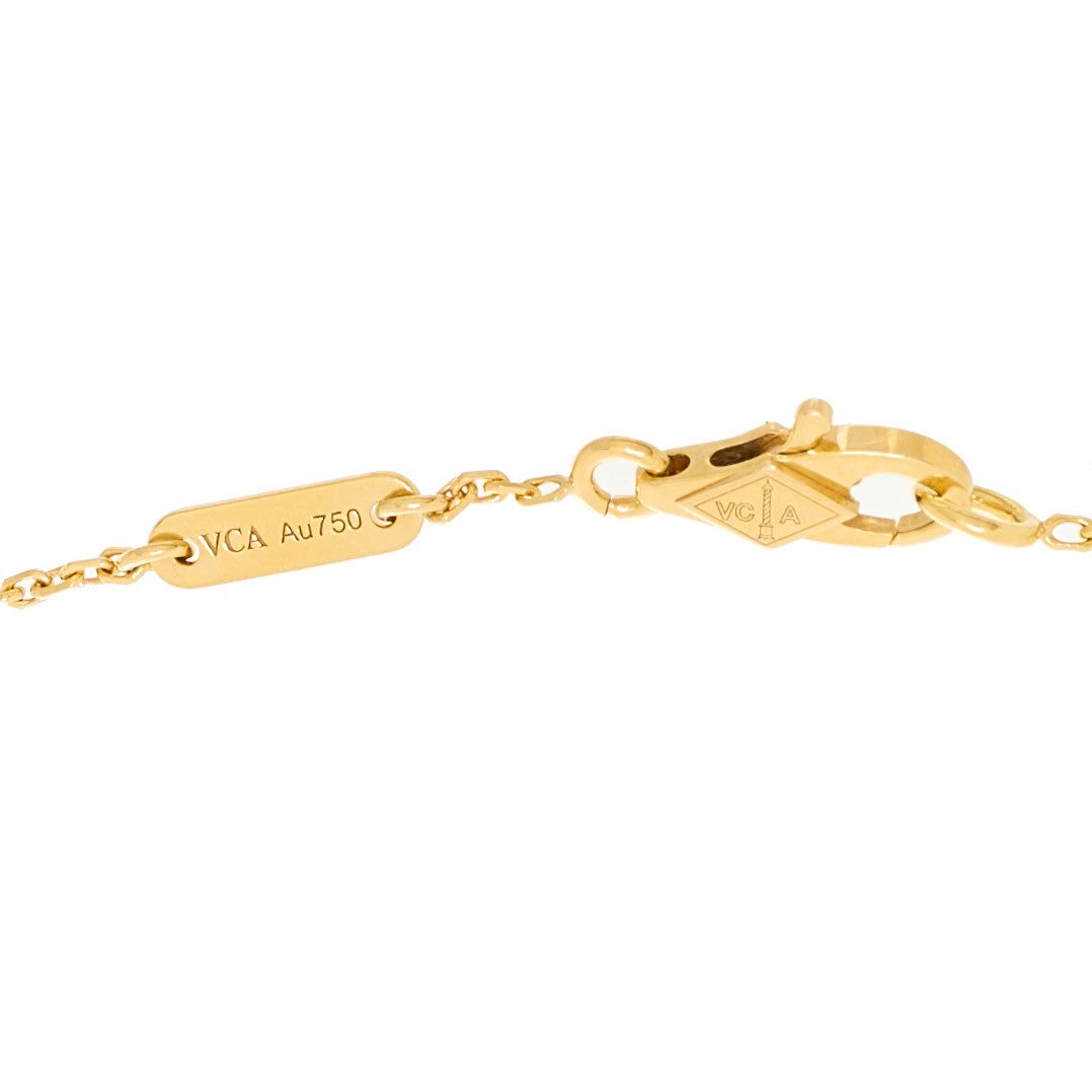 Van Cleef & Arpels 18K Yellow Gold Mother of Pearl Sweet Alhambra Butterfly Bracelet 3 of 4