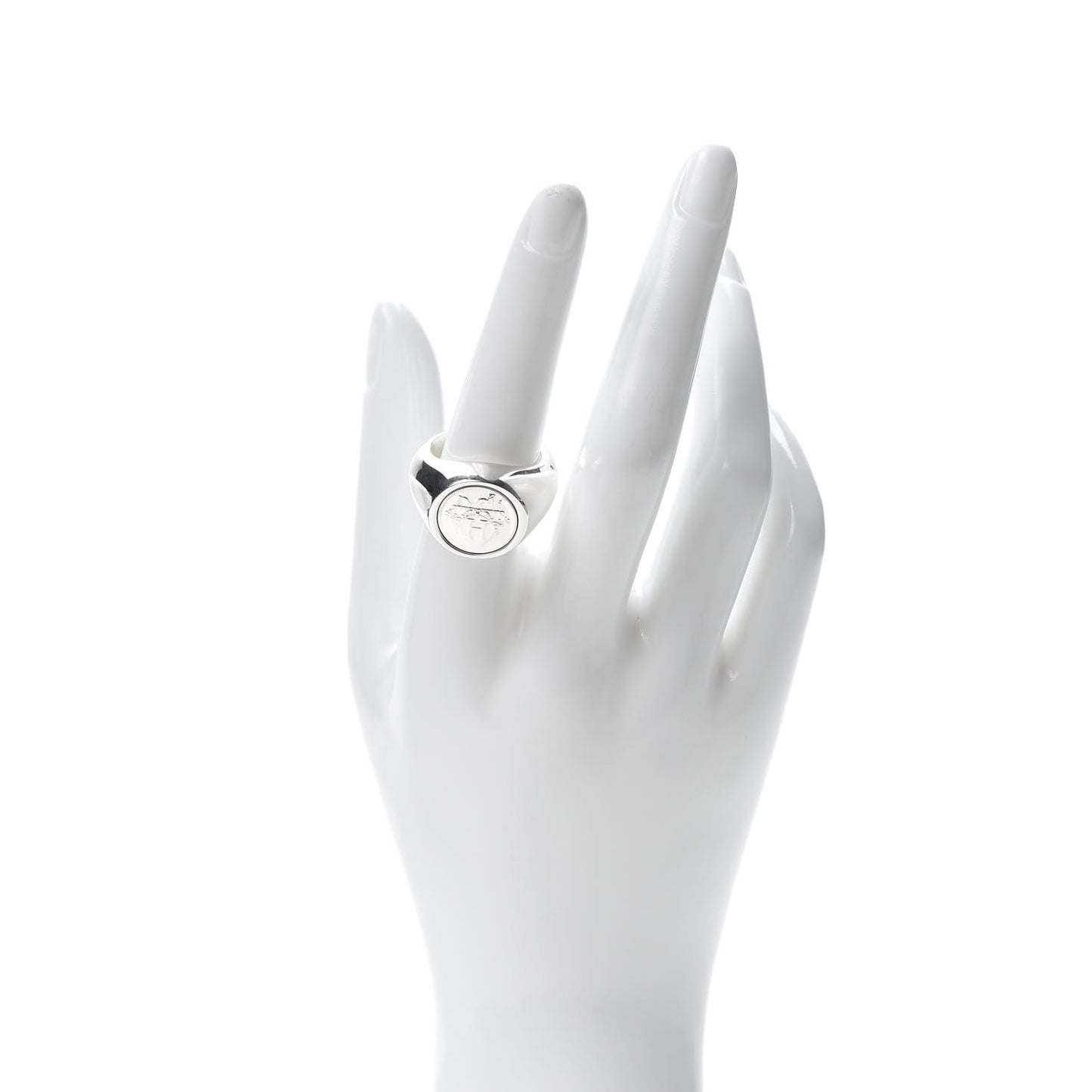 Sterling Silver PM Ex-Libris Signet Ring 57 8